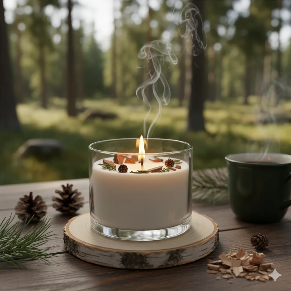 Mänty ja seetri suomalainen metsäkynttilä