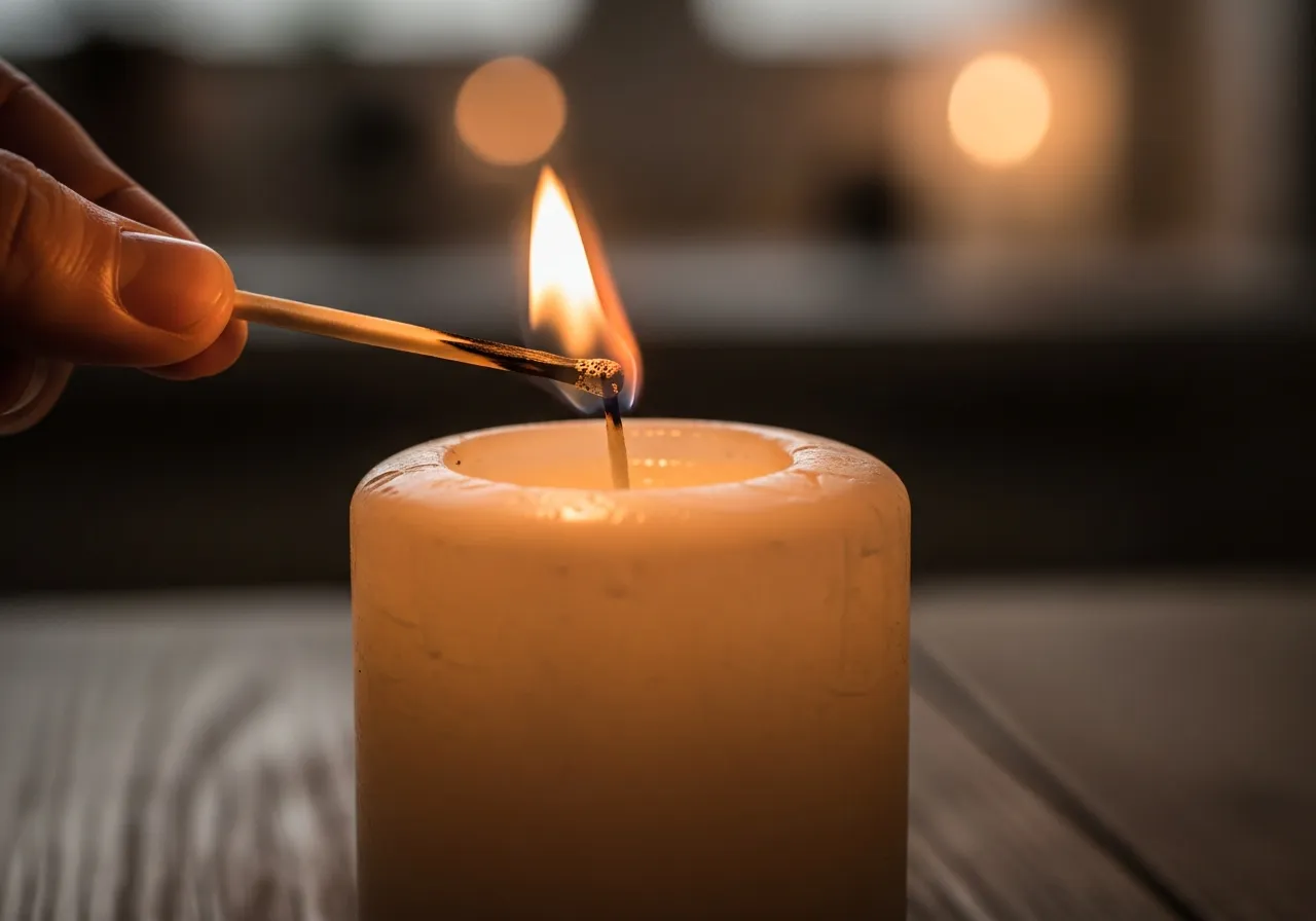 Kynttilän ensimmäinen sytyttäminen ohjeet